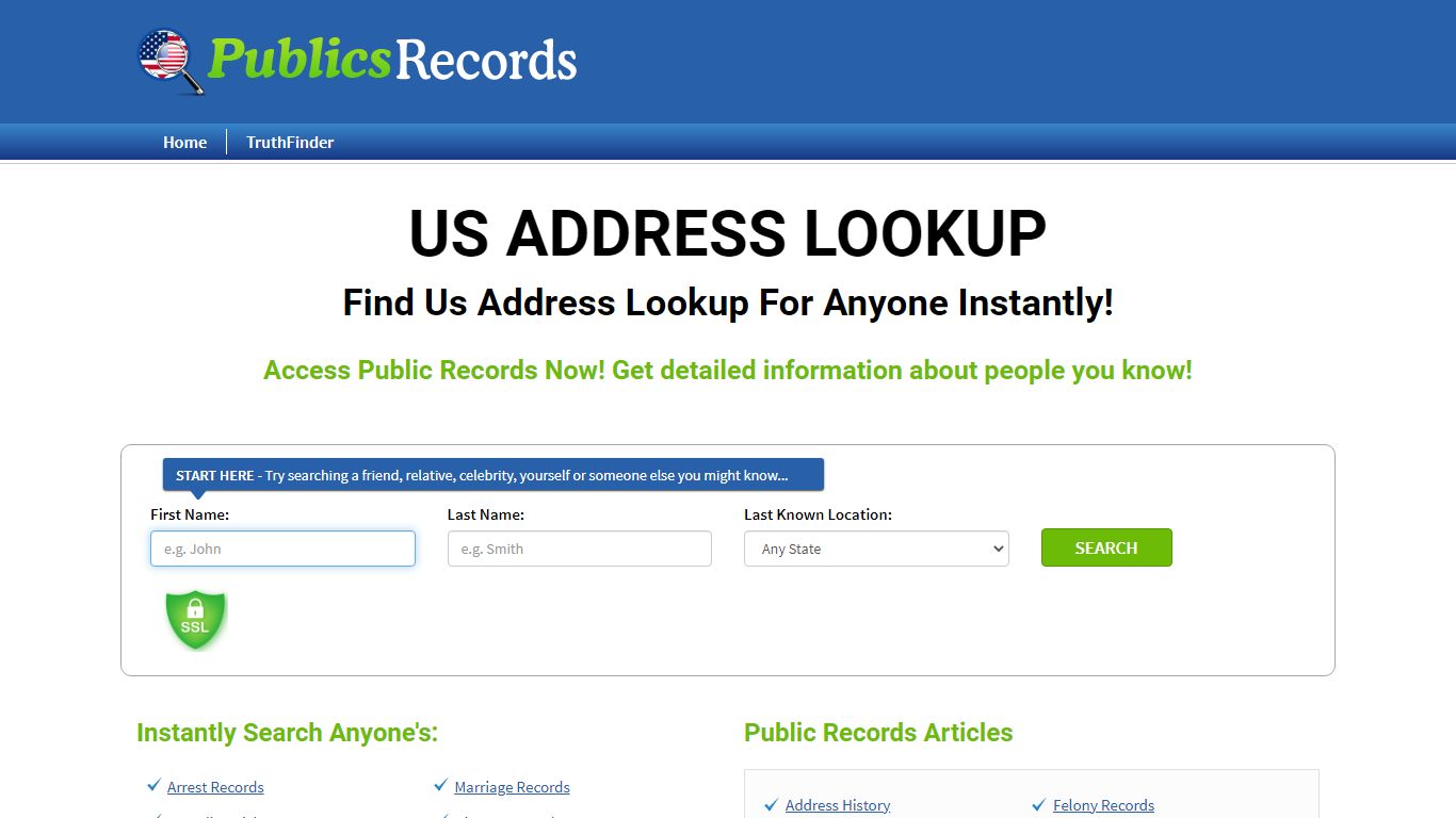 Find Us Address Lookup For Anyone Instantly! - publicsrecords.com